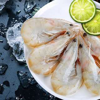 品珍鲜活 盐冻白虾 1.8kg