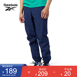 Reebok 锐步 官方 运动经典 CL V FR TRACKPANT 男女基础款经典长裤 EC4598_深蓝色 A/S