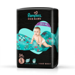 Pampers 帮宝适 黑金帮系列 婴儿拉拉裤 L 34片