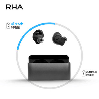 RHA TrueControl ANC真无线运动蓝牙耳机主动降噪防尘防水超长续航 黑色