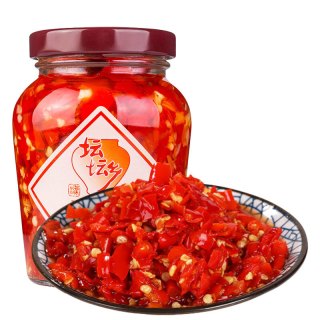 坛坛乡精致剁辣椒酱425克无油香辣椒酱农家自制湖南特产下饭菜精致剁