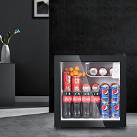MELING 美菱 冰吧酒柜家商用49升单门冰箱小型冷藏柜玻璃展示茶叶保鲜柜