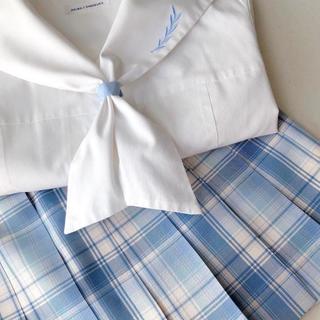 春日制服部 酒酿白云 JK制服 女士格裙 蓝色 42cm S