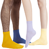 DAPU 大朴 男女款棉质中筒袜套装 5双装(天蓝+嫩黄+枣红+香芋紫+石青)