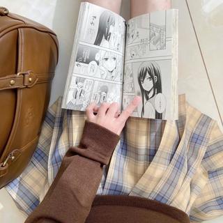 春日制服部 奶咕咚 JK制服 女士格裙 奶黄色 TR 42cm S