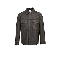 SELECTED 思莱德 男士皮夹克 421110010E57 橄榄绿 XL