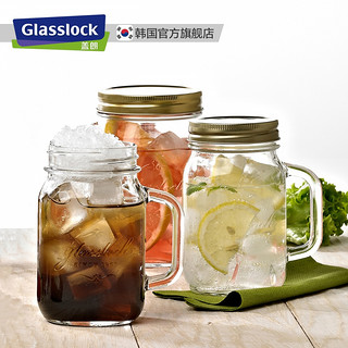 Glasslock 三光云彩 IP626 带手柄玻璃杯 750ml 金色 