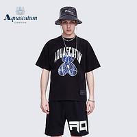 Aquascutum 雅格狮丹 男女同款休闲百搭短袖上衣时尚印花圆领T恤