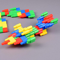 abay 塑料拼插大号子积木玩具 大号子弹头70粒+送图纸
