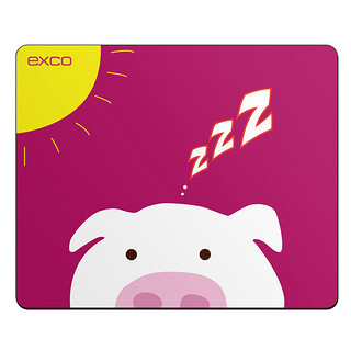 宜适酷(EXCO)粉红猪细面动漫卡通可爱鼠标垫大号定制电脑笔记本桌垫小号外设防滑女生鼠标垫子办公凑单