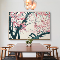 仟象映画 李士运 A款-花深无地 90x60cm 新中式客厅装饰画 水墨禅意壁画