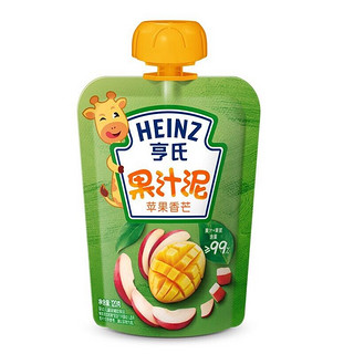 亲子会员专享：Heinz 亨氏 乐维滋系列 婴儿果泥 苹果香芒味 120g