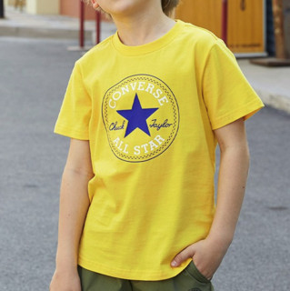 CONVERSE 匡威 CV2022015GS 男童短袖T恤 圆标经典款 柠檬铬 160cm/(L)
