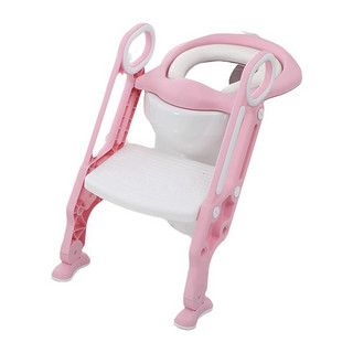 Huilotto 惠乐多 8809 婴儿坐便梯 PVC软垫款 粉白色