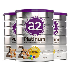 a2 艾爾 奶粉 紫白金版 新西蘭原裝 2段 3罐裝 900g（6-12月）