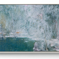 仟象映画 杨勇 A款-湖上雪之二彩墨 60x40cm 现代简约客厅卧室装饰画 抽象挂画壁画
