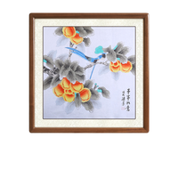 尚得堂 梁芳《事事如意》50x50cm 宣纸 圆角原木实木框
