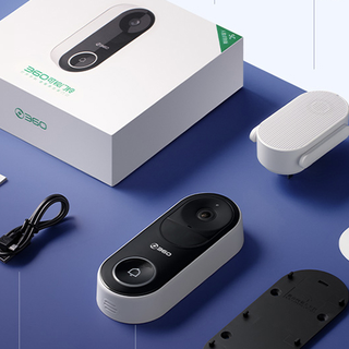 360 AR1C 可视门铃5 Pro 2K智能门铃 300万像素 红外 白色