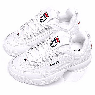 FILA 斐乐 Disruptor 2 男子休闲运动鞋  FW01655-111 白色 40