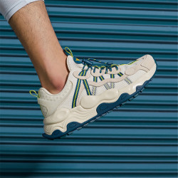 anta安踏秋季安踏跑步鞋男革面拼接网布透气时尚安踏经典潮牌运动鞋