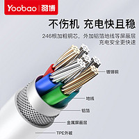 Yoobao 羽博 5A超级快充华为数据线加长2米适用于小米/荣耀/oppo/vivo充电线