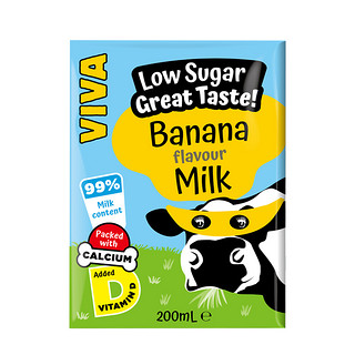 VIVA 韦沃 0蔗糖牛奶 香蕉味 200ml*12盒