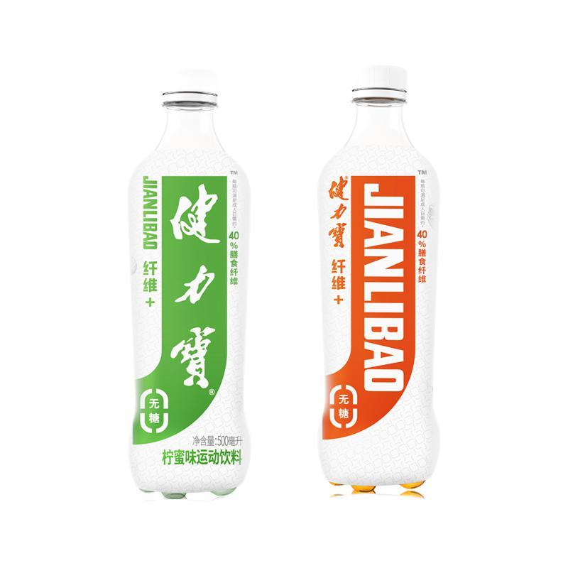 JIANLIBAO 健力宝 无糖碳酸饮料组合装 2口味 500ml*15瓶 （柠蜜味运动饮料+橙蜜味运动饮料）