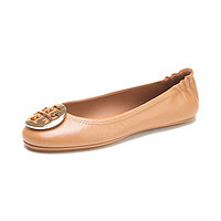 TORY BURCH 汤丽柏琦 Minnie系列 女士单鞋 50393-232 棕色/金色 37.5