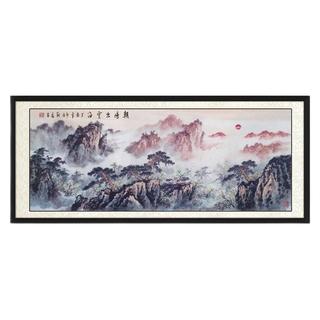尚得堂 刘磊《朝阳出云海》165x85cm 宣纸 直角黑色实木框