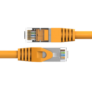 VENTION 威迅 VPC6SSTP-Y500 超六类CAT6A 万兆网线 5m 黄色