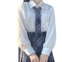 神仙club 月下鹤 JK制服 西式制服 女士长袖衬衫 奶白色