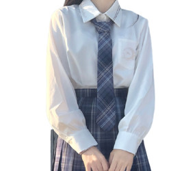 神仙club 月下鹤 JK制服 西式制服 女士长袖衬衫 奶白色
