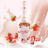 百利甜酒 甜酒 伏特加 草莓奶油味 17%vol 700ml（赠50ml*4）