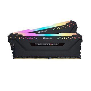 USCORSAIR 美商海盗船 复仇者RGB PRO系列 DDR4 3600MHz RGB 台式机内存 灯条 黑色 64GB 32GBx2 CMW64GX4M2D3600C18