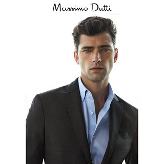 Massimo Dutti 男装 修身版羊毛男士西装外套 02006137802 灰色 46