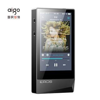 aigo 爱国者 MP3-EROS A 双向蓝牙DSD解码mp3/mp4全面触屏无损HiFi 金属黑