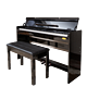  Siddle 西德尔 立式电钢琴88键重锤智能考级自学款V82重锤黑色木纹+双人琴凳+大礼包　