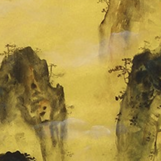 尚得堂 罗科通 祥云献瑞 85x165cm 直角黑色实木框