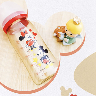 Pigeon 贝亲 经典自然实感系列 PPSU彩绘奶瓶 日版 240ml 米奇图案 M 3月+