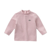 DAVE&BELLA 戴维贝拉 DB12077 女童针织衫 粉色条纹 80cm