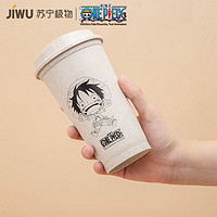 JIWU 苏宁极物 | 航海王联名9月第三弹原创设计 竹纤维环保杯 木色