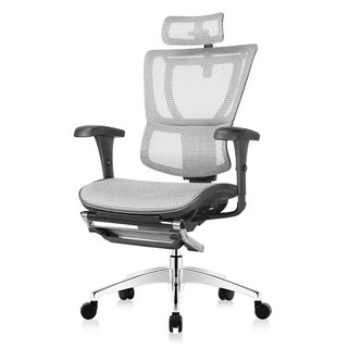 Ergonor 保友办公家具 优B 人体工学电脑椅+躺舒宝 黑色+银白色 高配版