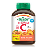 88VIP：Jamieson 维生素C咀嚼片 蜜桃味 120片