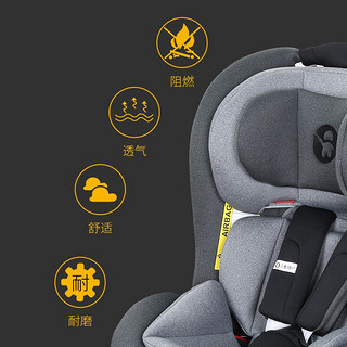 QBORN儿童安全座椅0-4-12岁汽车用婴儿宝宝可坐可躺360度旋转isofix车载 守护者 守护者婴幼儿儿童安全座椅