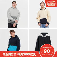 Gap男女同款抓绒宽松运动卫衣 秋冬情侣装连帽衫上衣