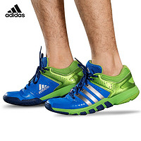 adidas 阿迪达斯 运动休闲鞋男款 耐磨羽毛球鞋 网球鞋 AQ2375 蓝绿 43码