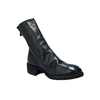 GUIDI 女士黑色/白色 百搭潮流时尚后拉链靴子跟高4.5cm靴子788ZHORSEFGBLACK