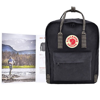 FJÄLLRÄVEN 北极狐 Kanken Classic系列 男女款休闲双肩背包 23510 550/901 黑色/条纹 16L