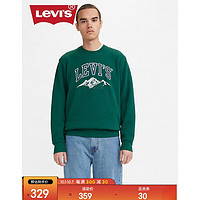 Levi's 李维斯 男士秋季墨绿色圆领印花休闲卫衣38796-0022 墨绿色 XL