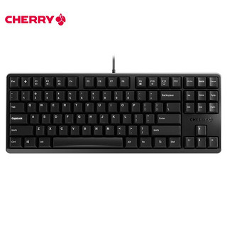 CHERRY 樱桃 G80-3000S TKL G80-3830LUAEU-2机械键盘 88键有线键盘 游戏键盘 无钢板PBT键帽 黑色 黑轴